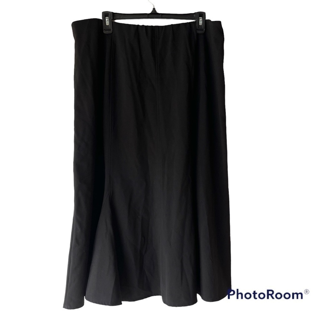 NYCC Women's Plus Size Black Skirt Formal Skirt Flounce Hem, Sz 18W